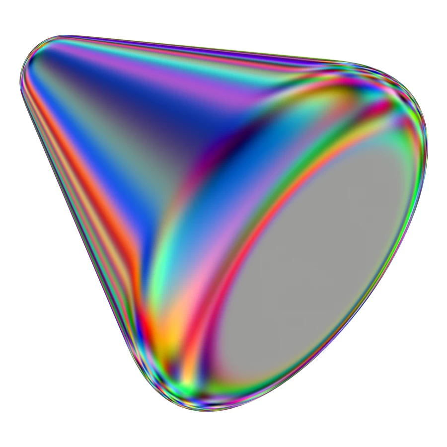 潮流酸性全息金属镭射机能彩虹3D立体几何图形png免抠图片素材【081】